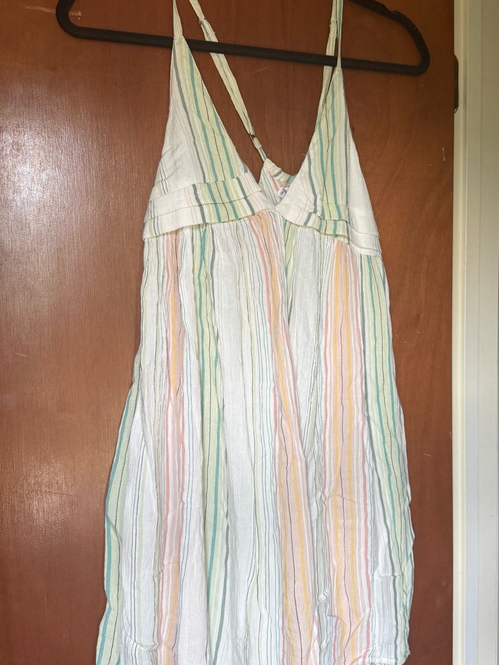 O'Neill Pastel Striped Spaghetti Strap Sundress